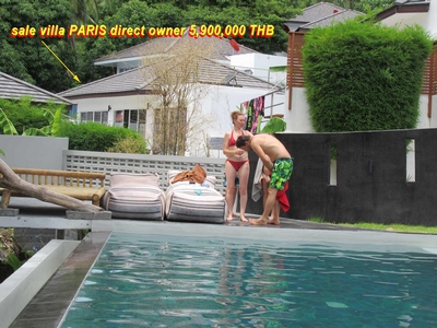 villa PARIS, sale direct owner, residence swimming pool price direct = 5 900 000 BTH 